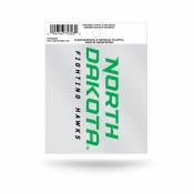 University Of North Dakota Fighting Hawks Script Logo - Static Cling