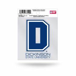 Dickinson State University Blue Hawks Script Logo - Static Cling