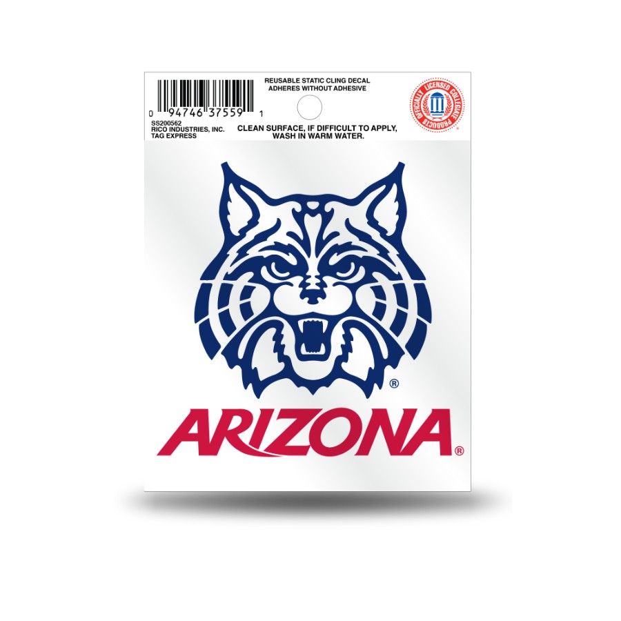 University Of Arizona Wildcats Script Logo - Static Cling at Sticker Shoppe