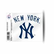 New York Yankees NY White Logo - Inside Window Static Cling at