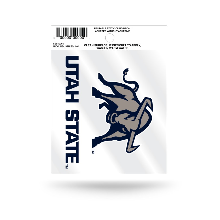 Utah State University Aggies Script Logo - Static Cling at Sticker Shoppe