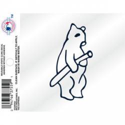 Chicago Cubs White Standing Logo - Static Cling