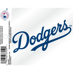 Los Angeles Dodgers Script Logo - Static Cling at Sticker Shoppe