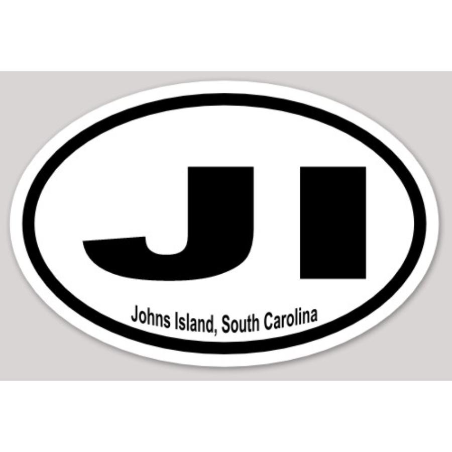 JI Johns Island South Carolina - Oval Sticker at Sticker Shoppe