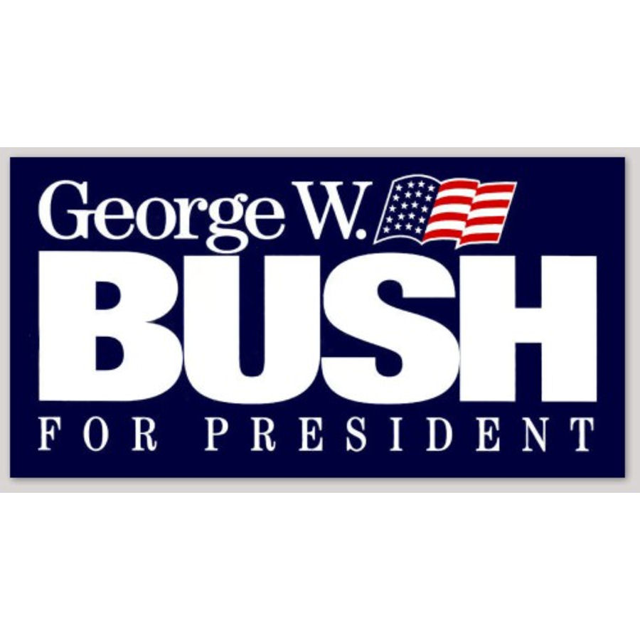 George W Bush For President Replica - Bumper Sticker at Sticker Shoppe