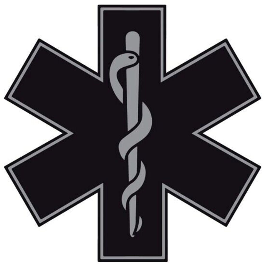 Star Of Life Black Subdued - Vinyl Sticker at Sticker Shoppe