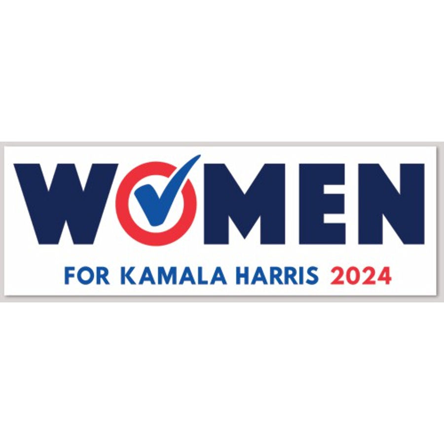 Women For Kamala Harris President 2024 Bumper Sticker at Sticker Shoppe