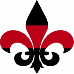 Thin Red Line Fleur-De-Lis - Vinyl Sticker