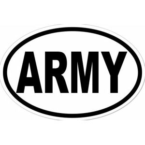 Army - Oval Sticker at Sticker Shoppe