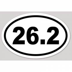 26.2 - Black Oval Sticker