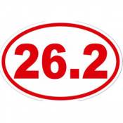 26.2 Marathon Running - Red Oval Sticker