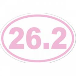 26.2 Marathon Running - Pink Oval Sticker