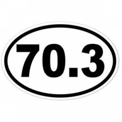 70.3 Half Ironman Triathlon - Oval Sticker