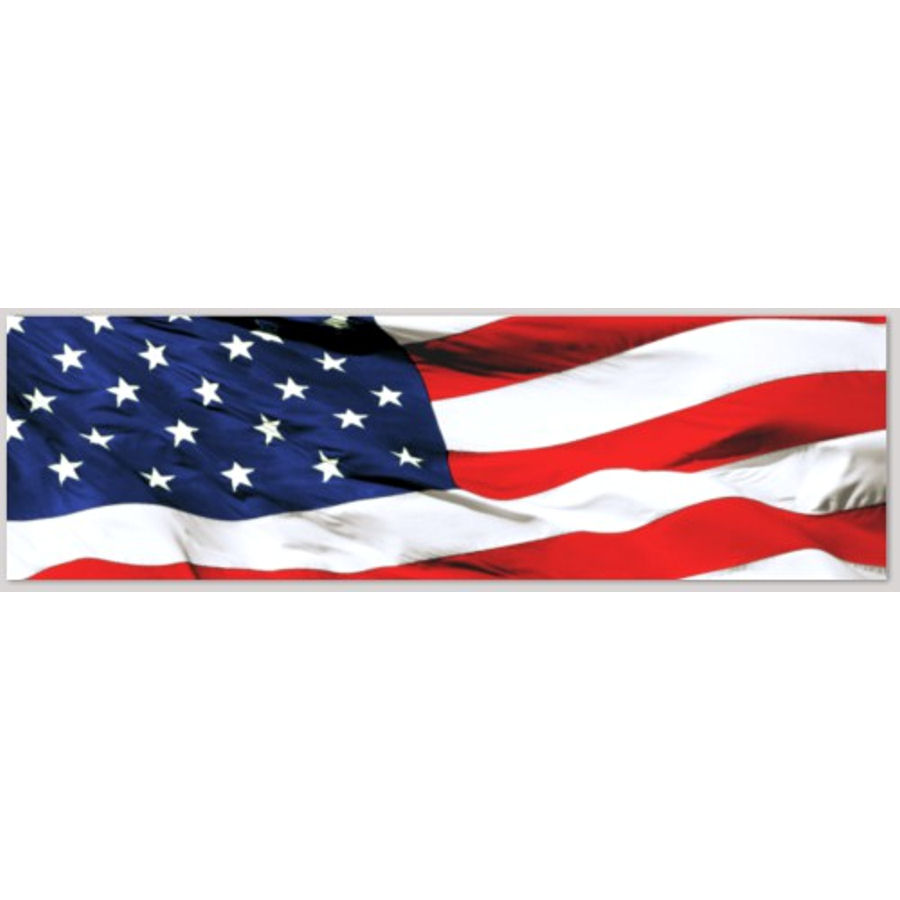 Wavy American Flag - Bumper Sticker at Sticker Shoppe