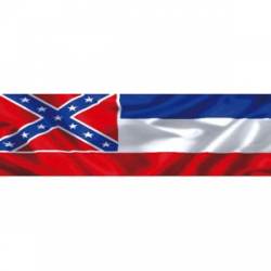 Mississippi Wavy Flag - Bumper Sticker