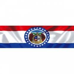 Missouri Wavy Flag - Bumper Sticker