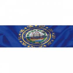New Hampshire Wavy Flag - Bumper Sticker