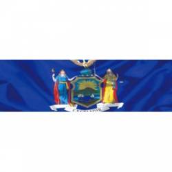New York Wavy Flag - Bumper Sticker