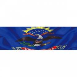 North Dakota Wavy Flag - Bumper Sticker