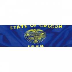 Oregon Wavy Flag - Bumper Sticker