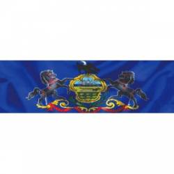 Pennsylvania Wavy Flag - Bumper Sticker