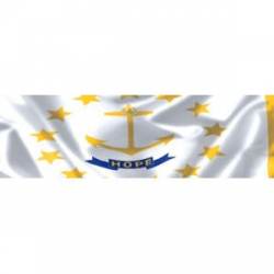 Rhode Island Wavy Flag - Bumper Sticker