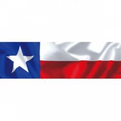 Texas Wavy Flag - Bumper Sticker