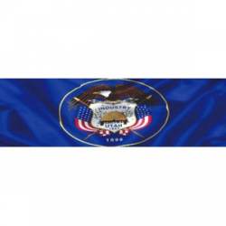 Utah Wavy Flag - Bumper Sticker
