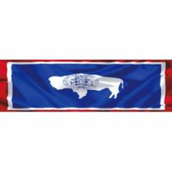 Wyoming Wavy Flag - Bumper Sticker