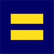 Marriage Equality Equal Rights - Blue Square Sticker