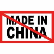 Against Anti Made In China Rectangle - Vinyl Sticker