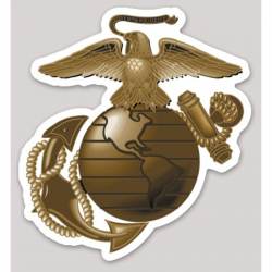 United States Marine Corps Eagle Globe Anchor Gold - Vinyl Sticker