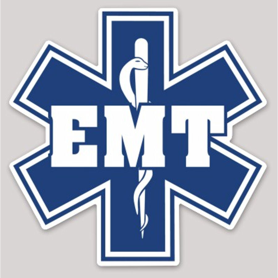 Star Of Life Blue EMT - Vinyl Sticker at Sticker Shoppe