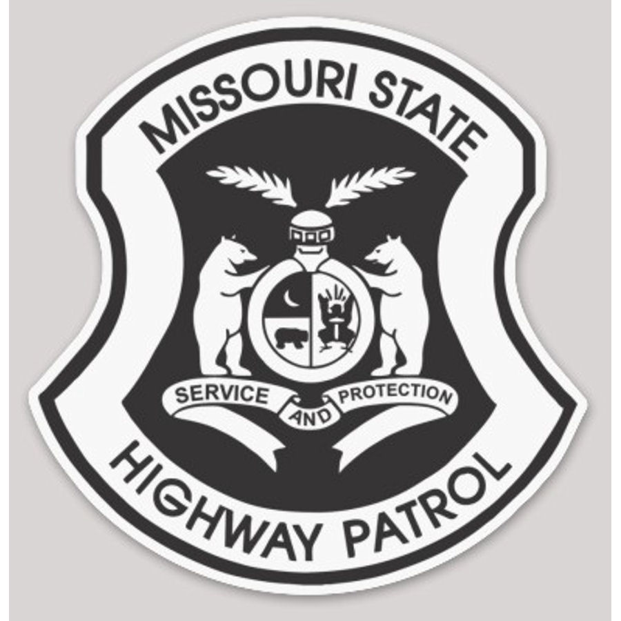 Missouri State Highway Patrol Black & White Logo - Vinyl Sticker at ...