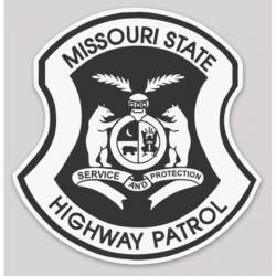 Missouri State Highway Patrol Black & White Logo - Vinyl Sticker