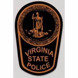 Virginia State Police Black & Gold - Vinyl Sticker