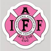 Pink IAFF International Association Firefighters - Vinyl Sticker