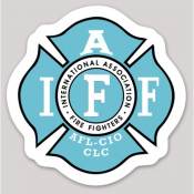 Teal & Black IAFF International Association Firefighters - Vinyl Sticker