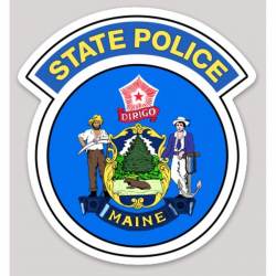 Maine State Police Patch Logo - Vinyl Sticker