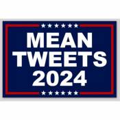 Mean Tweets Donald Trump 2024 Navy - Vinyl Sticker