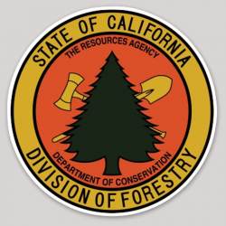 State Of California Division Of Forestry Logo - Vinyl Sticker