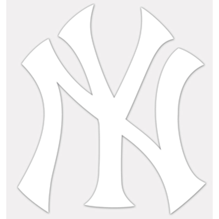 New York Yankees NY White Logo - Inside Window Static Cling at Sticker ...