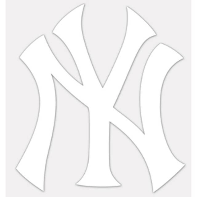 New York Yankees NY White Logo - Inside Window Static Cling at