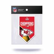 Kansas City Chiefs 2020 Super Bowl Champions - 5x5 Shape Cut Die Cut Static Cling