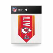 Kansas City Chiefs Super Bowl LIV 2020 - 5x5 Shape Cut Die Cut Static Cling