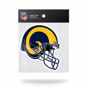 Los Angeles Rams Retro Helmet - 5x5 Shape Cut Die Cut Static Cling