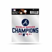 Atlanta Braves 2021 World Series Champions - 4x4 Vinyl Sticker