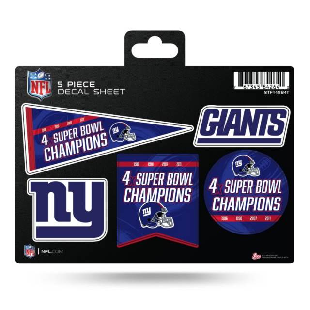 New York Giants 4 Time Super Bowl Champions - Die Cut Vinyl Sticker at  Sticker Shoppe