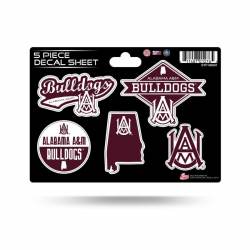 Alabama A&M University Bulldogs - 5 Piece Sticker Sheet
