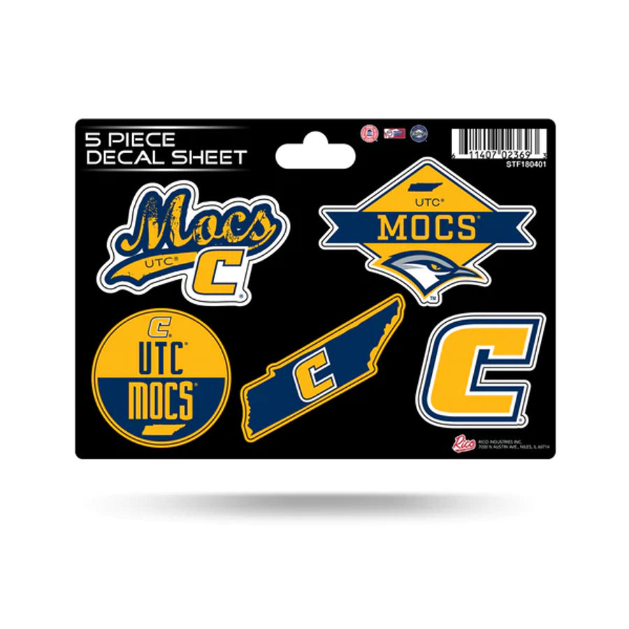 university-of-tennessee-at-chattanooga-mocs-5-piece-sticker-sheet-at